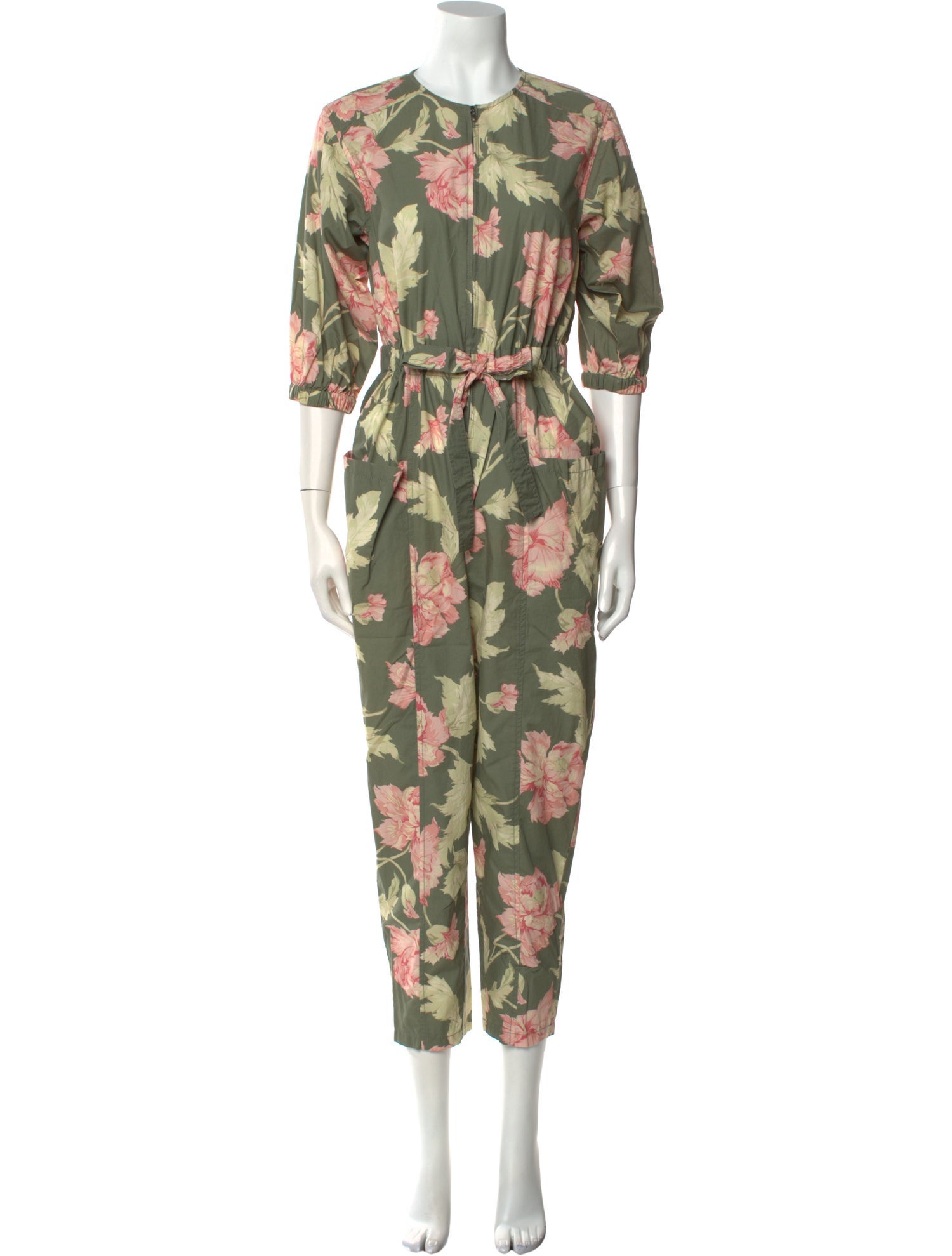 La Vie Rebecca Taylor Floral Print Crew Neck Jumpsuit w/ Tags