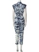 La Vie Rebecca Taylor Tie-Dye Print V-Neck Jumpsuit