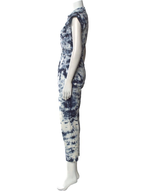 La Vie Rebecca Taylor Tie-Dye Print V-Neck Jumpsuit