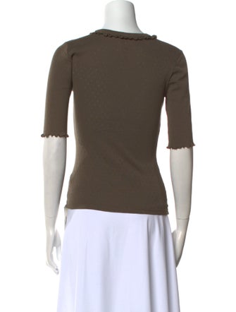 La Vie Rebecca Taylor Scoop Neck Short Sleeve T-Shirt