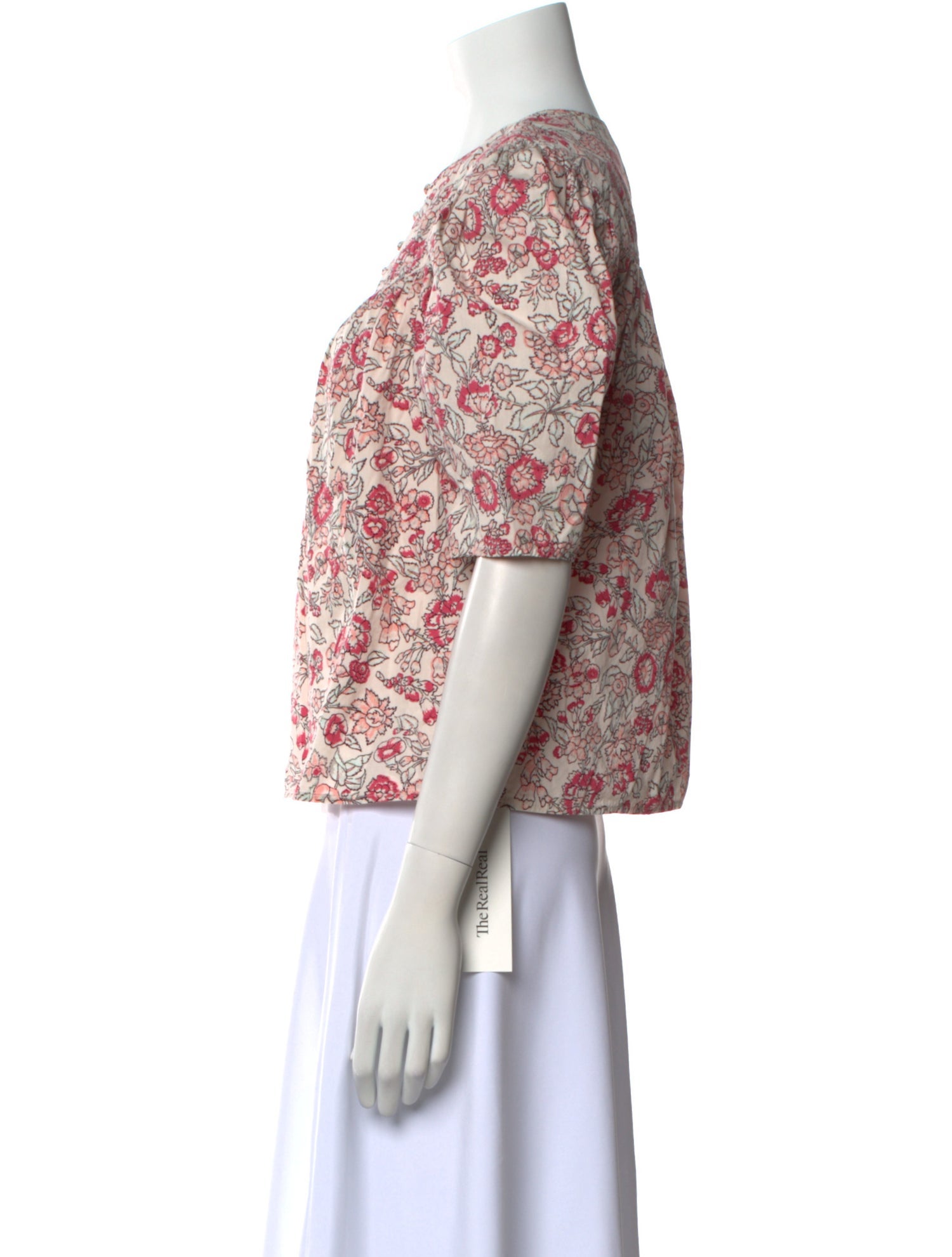 La Vie Rebecca Taylor Floral Print Crew Neck Crop Top w/ Tags