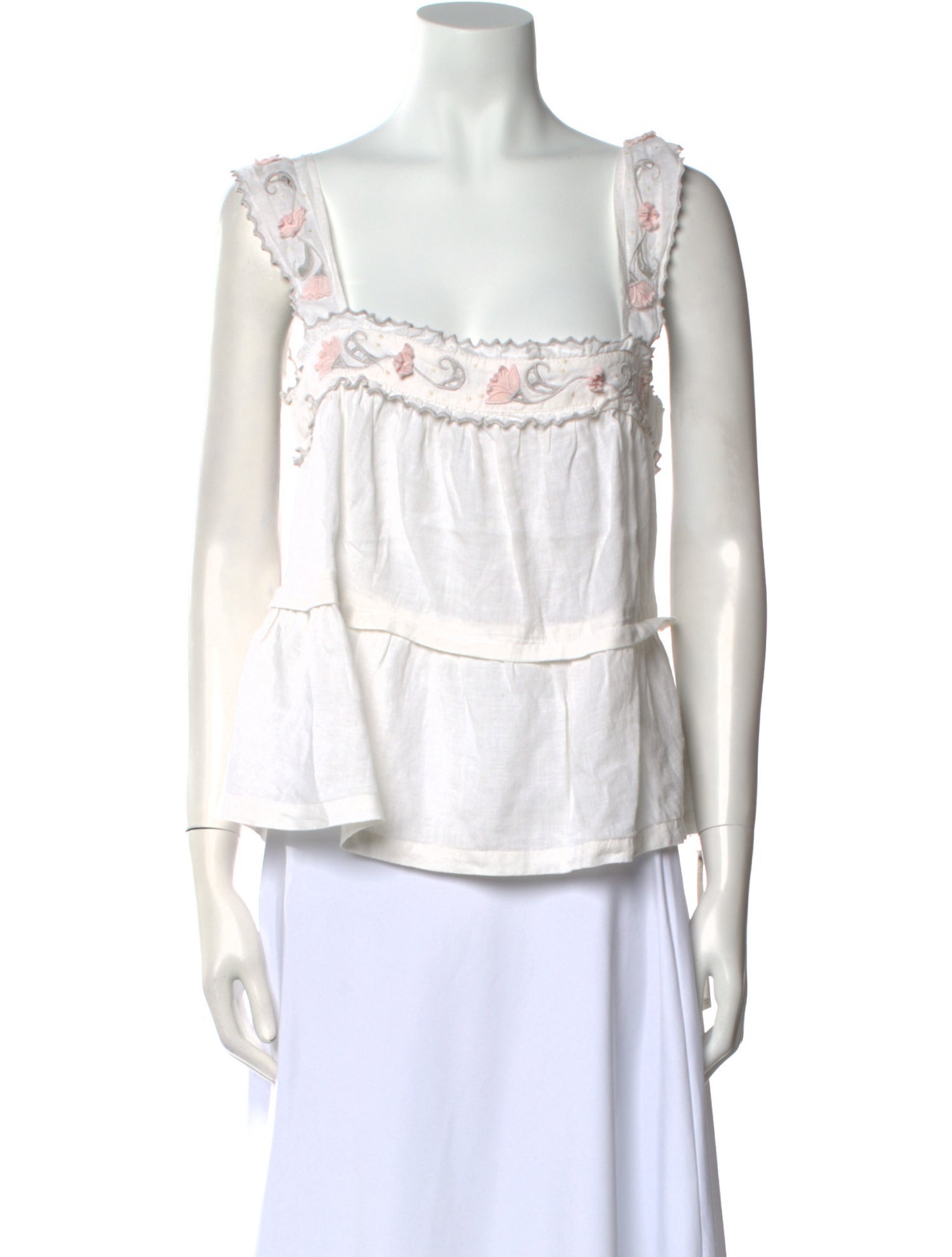 La Vie Rebecca Taylor Square Neckline Sleeveless Blouse w/ Tags