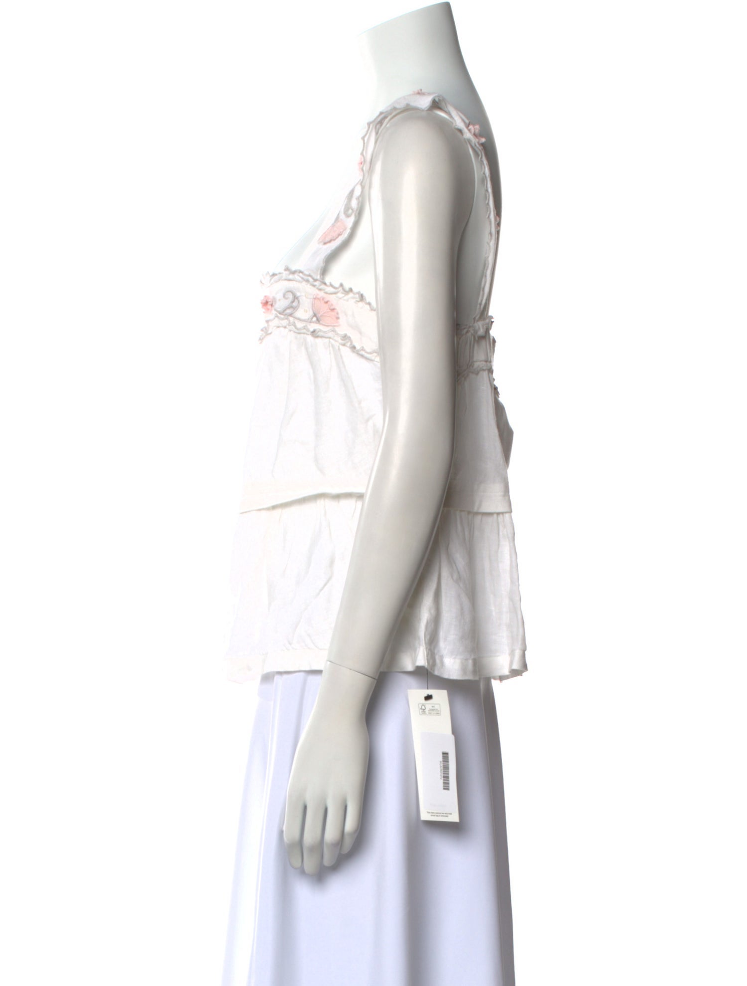 La Vie Rebecca Taylor Square Neckline Sleeveless Blouse w/ Tags