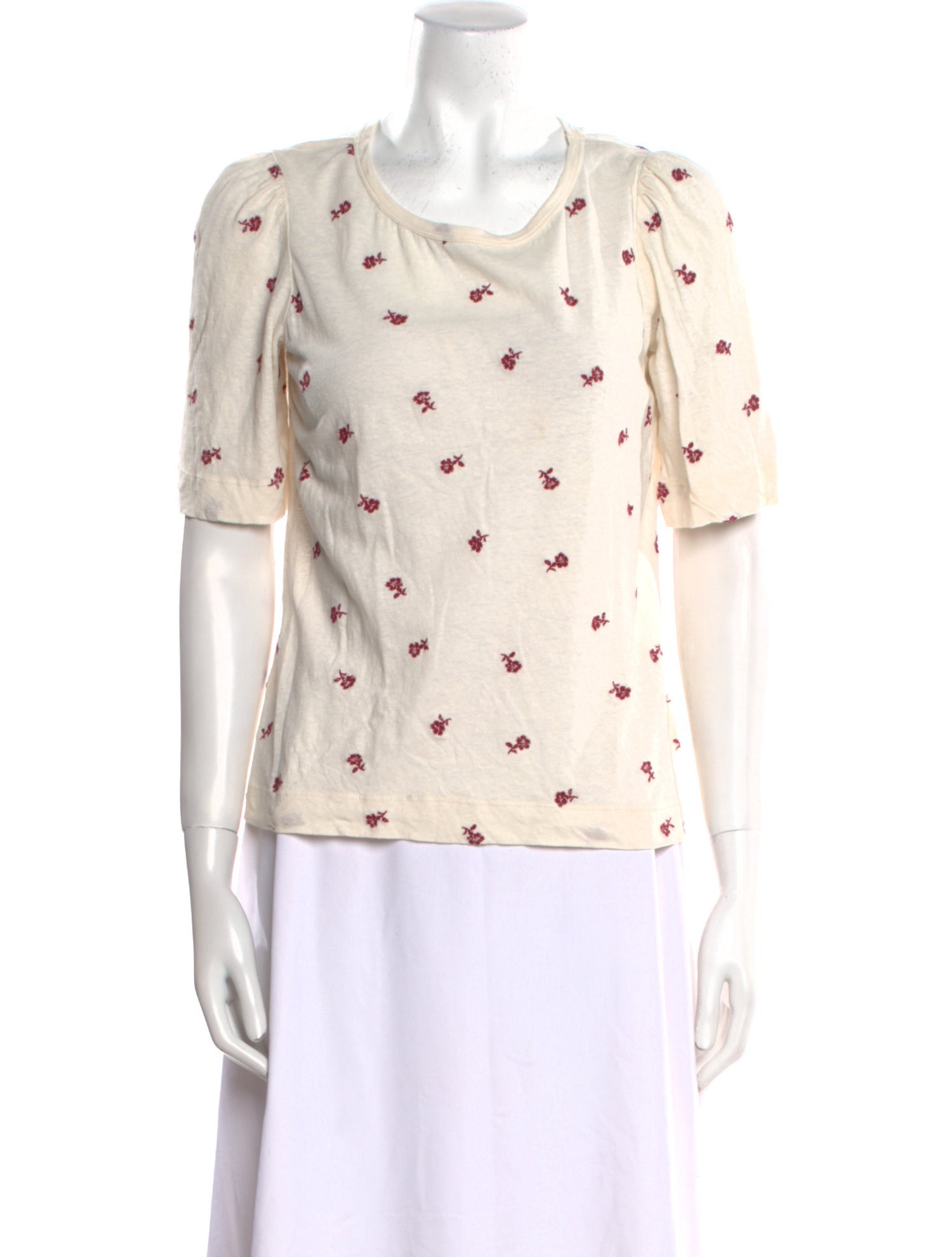 La Vie Rebecca Taylor Printed Scoop Neck T-Shirt