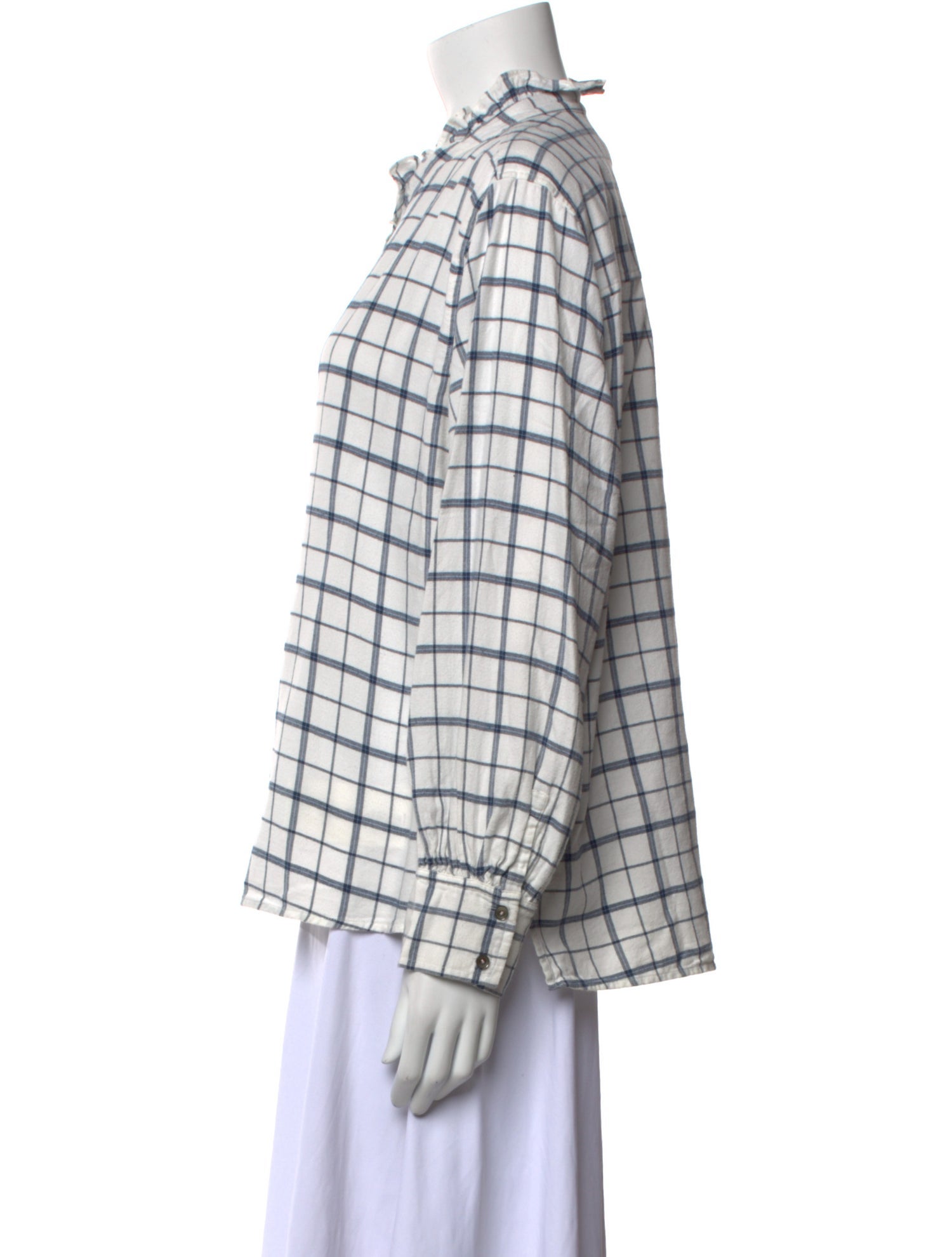 La Vie Rebecca Taylor Plaid Print Long Sleeve Button-Up Top w/ Tags