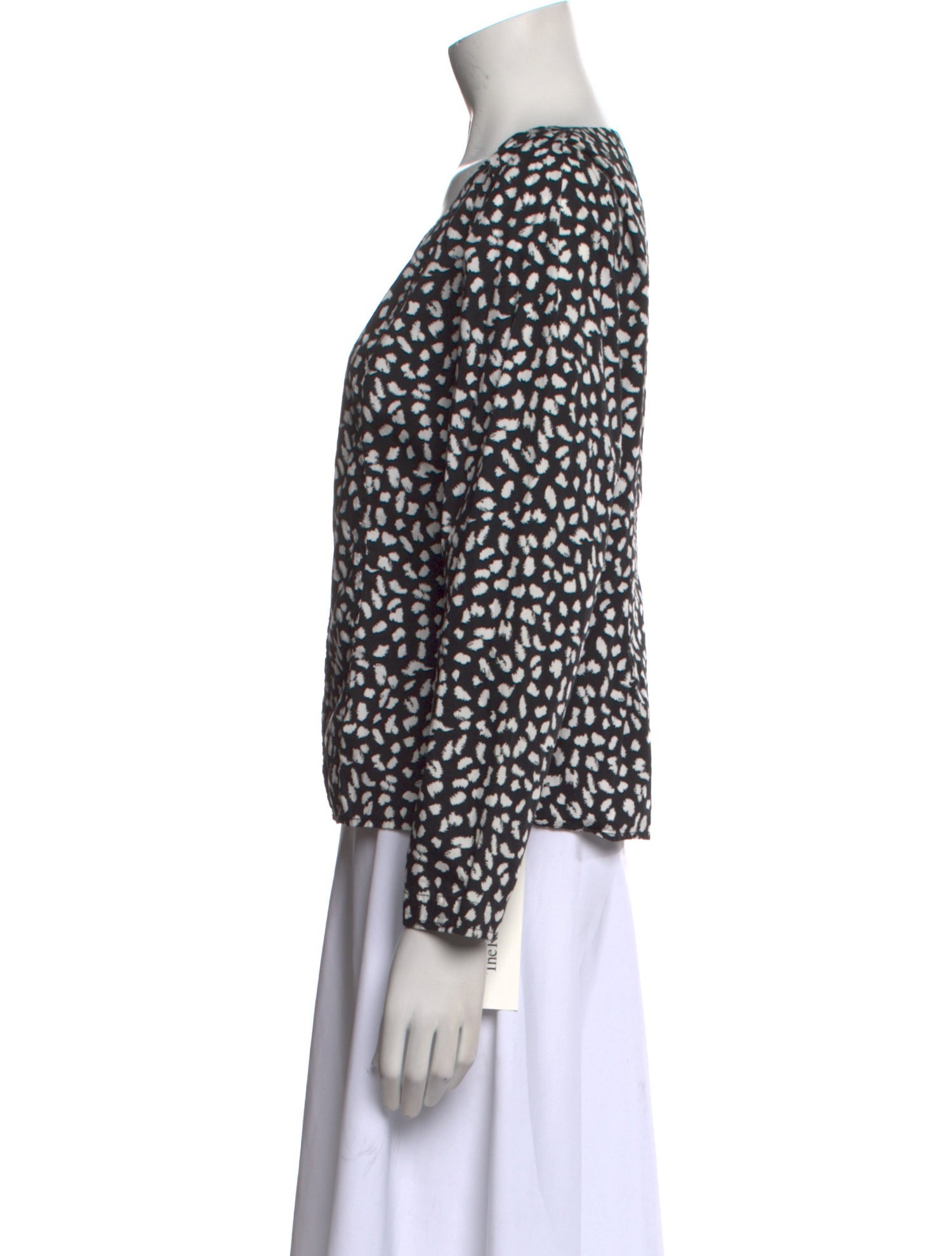 La Vie Rebecca Taylor Printed V-Neck Blouse