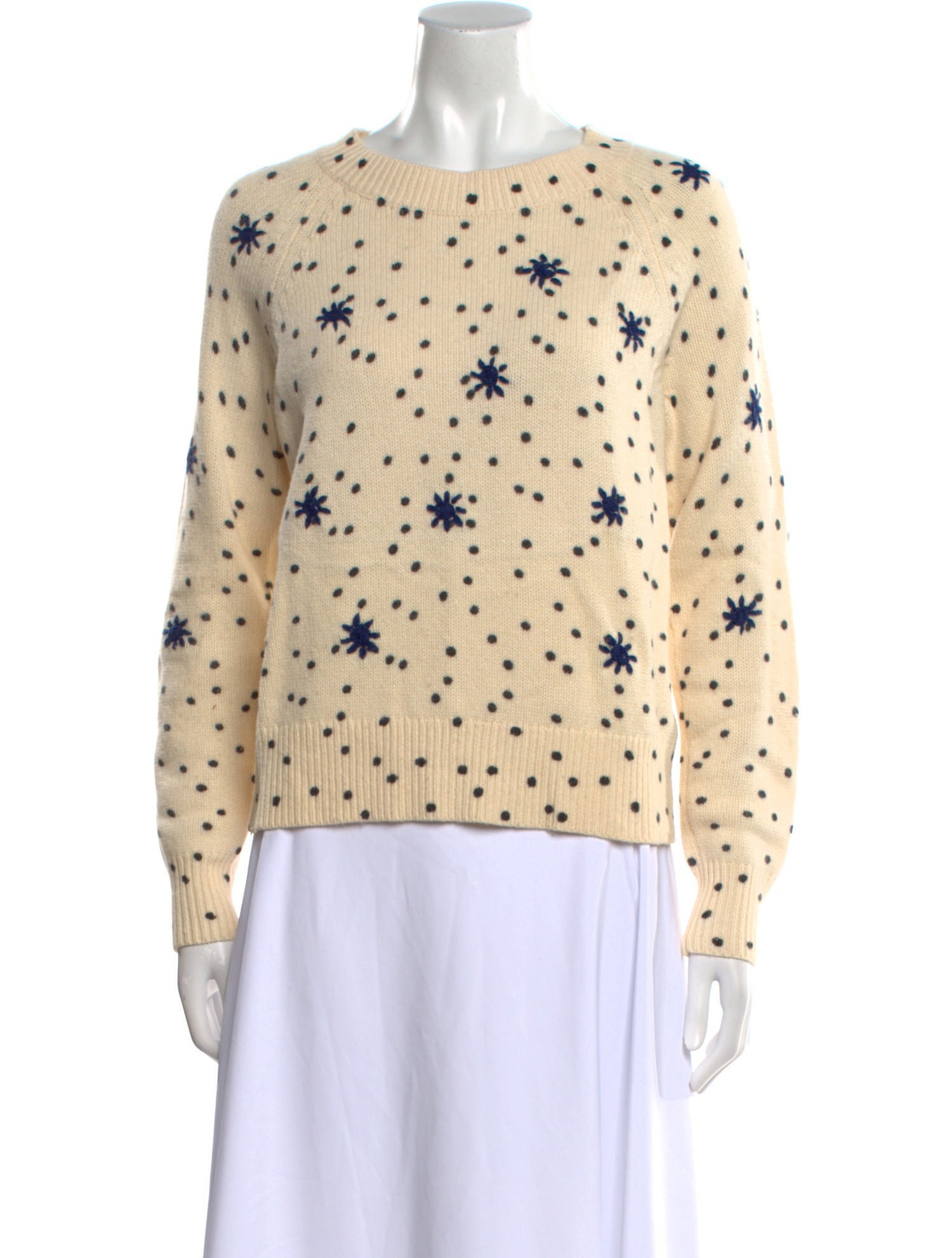 La Vie Rebecca Taylor Printed Crew Neck Sweater