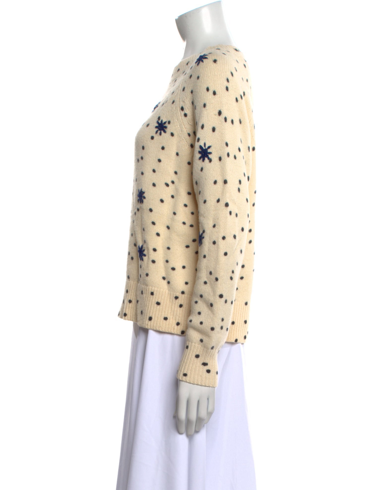 La Vie Rebecca Taylor Printed Crew Neck Sweater