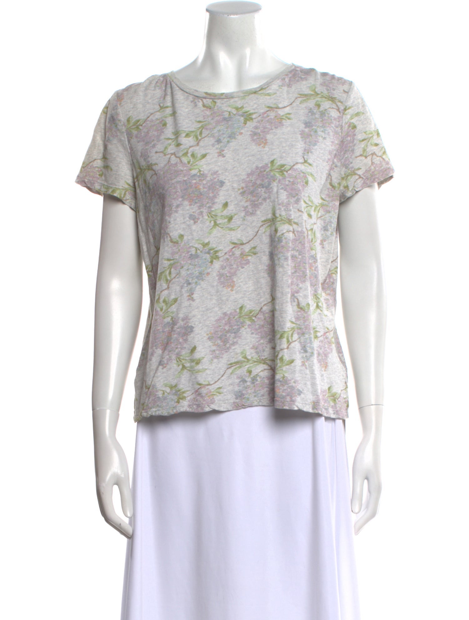 La Vie Rebecca Taylor Floral Print Scoop Neck T-Shirt w/ Tags