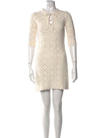 La Vie Rebecca Taylor Crew Neck Mini Dress