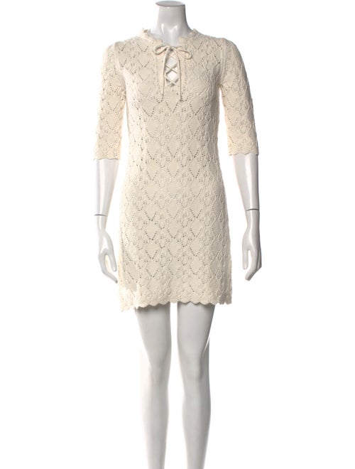 La Vie Rebecca Taylor Crew Neck Mini Dress