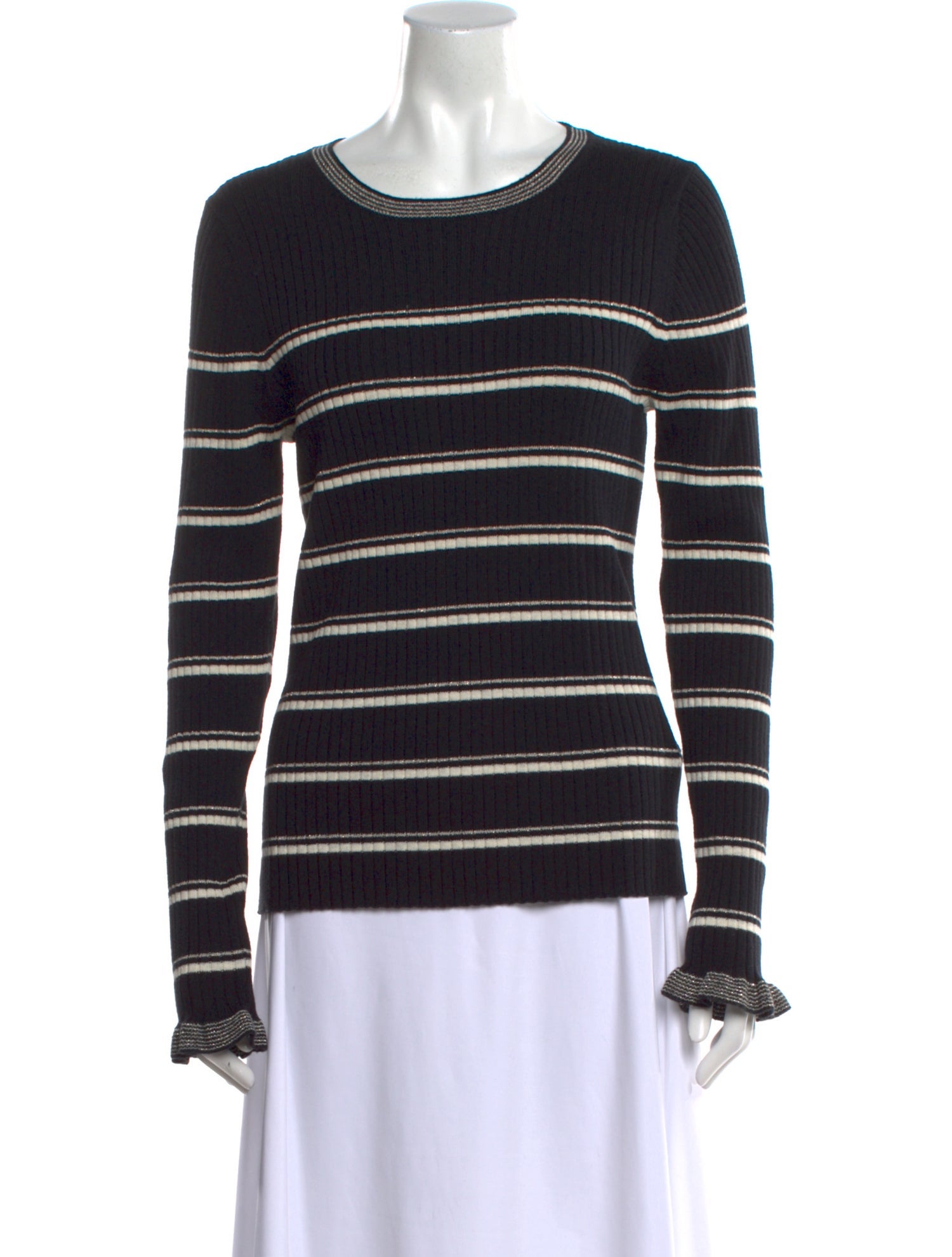La Vie Rebecca Taylor Striped Scoop Neck Sweater w/ Tags