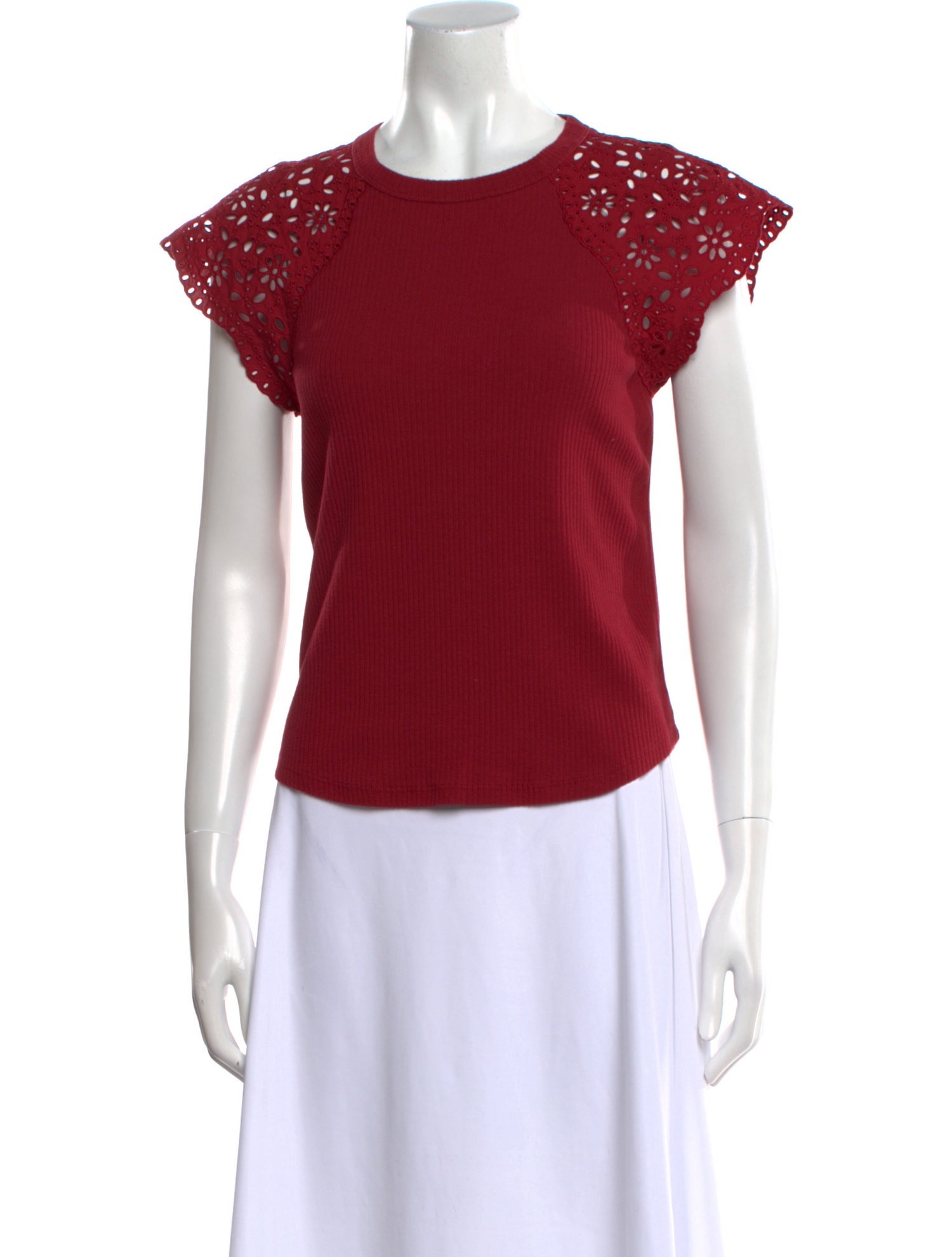 La Vie Rebecca Taylor Crew Neck Short Sleeve Top