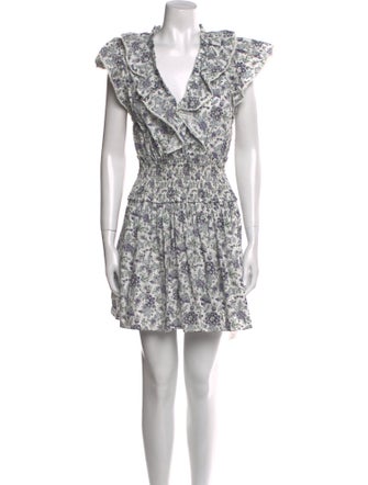 La Vie Rebecca Taylor Floral Print Mini Dress