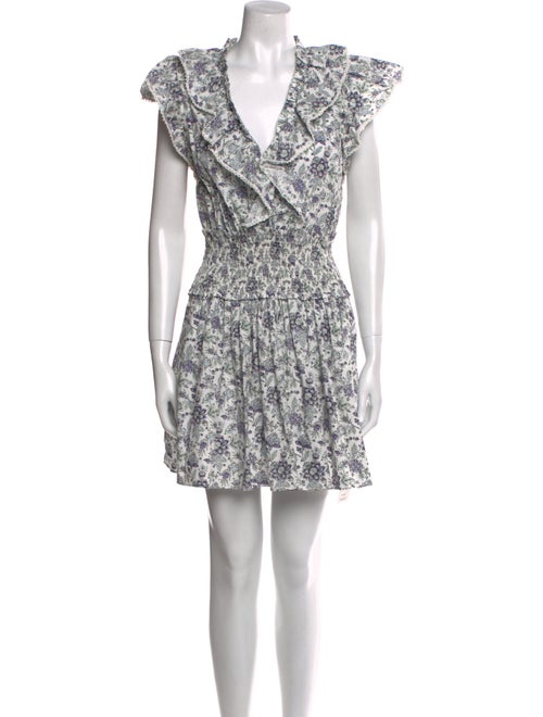 La Vie Rebecca Taylor Floral Print Mini Dress