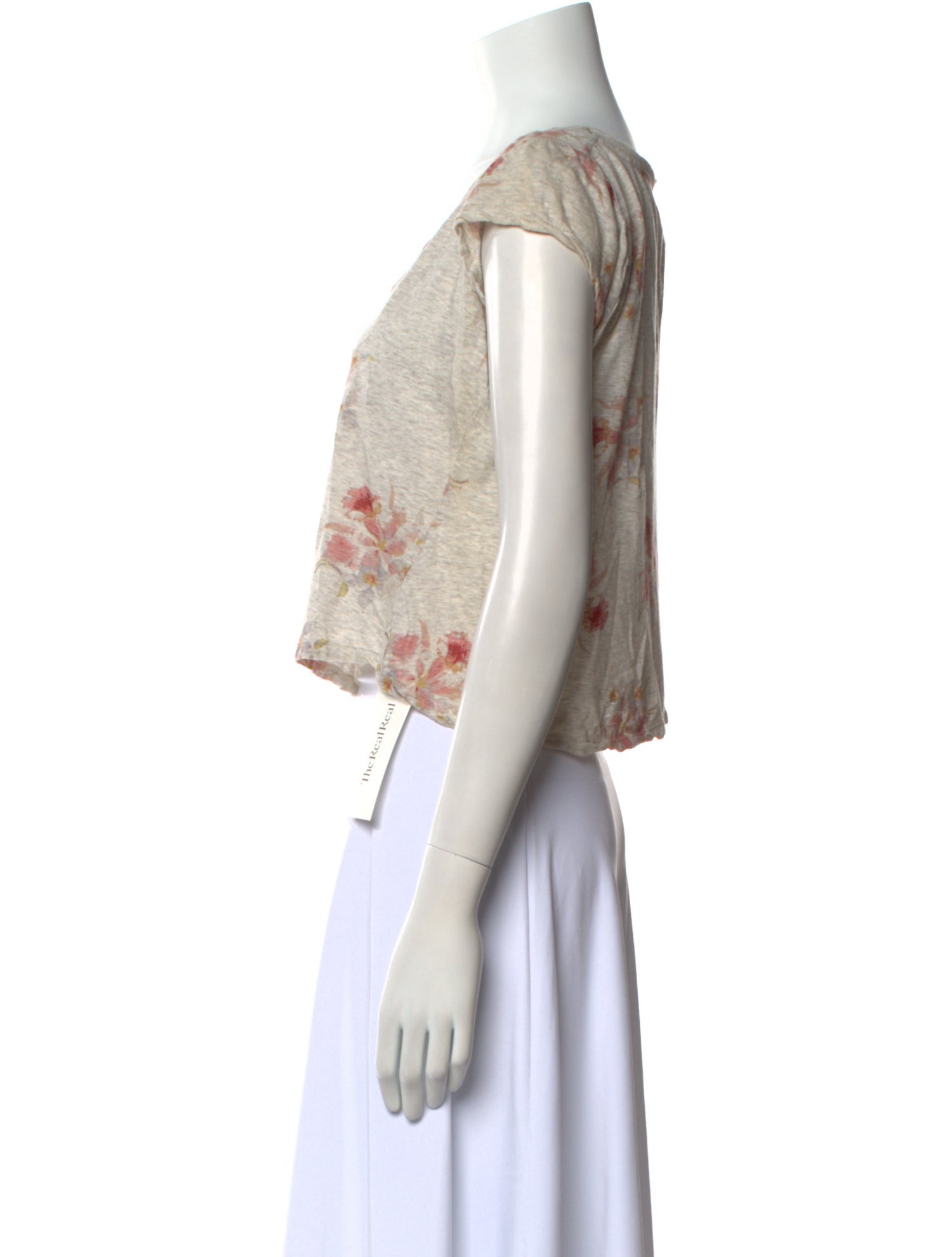 La Vie Rebecca Taylor Floral Print Scoop Neck Crop Top w/ Tags