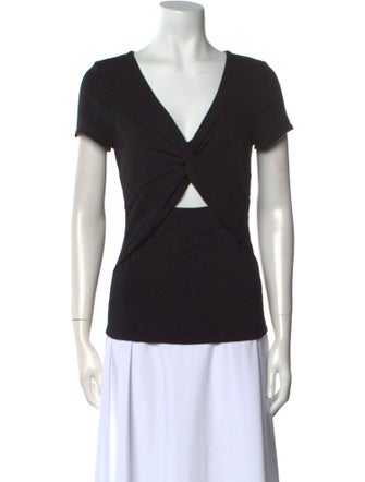 La Vie Rebecca Taylor V-Neck Short Sleeve Top