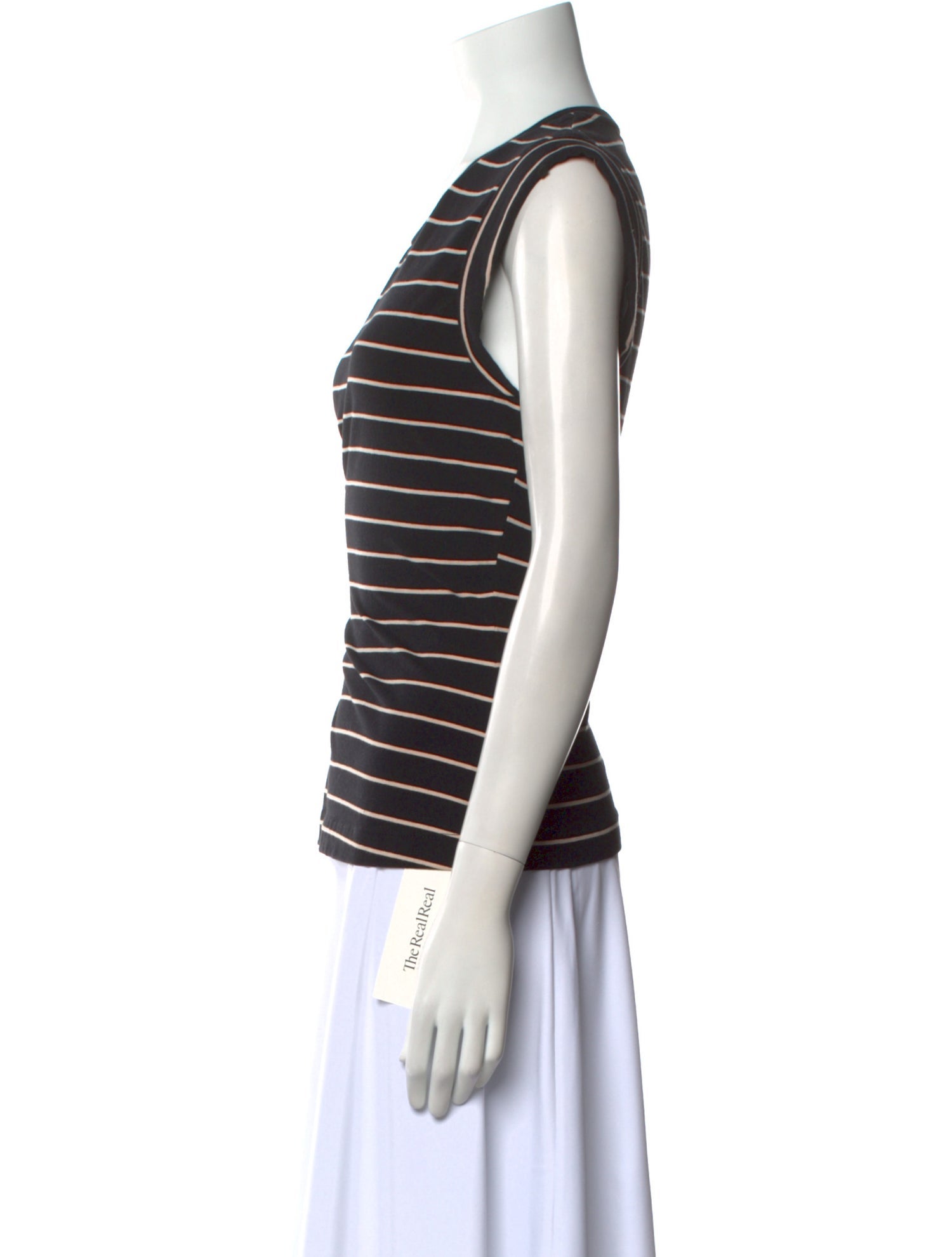La Vie Rebecca Taylor Striped Scoop Neck T-Shirt w/ Tags