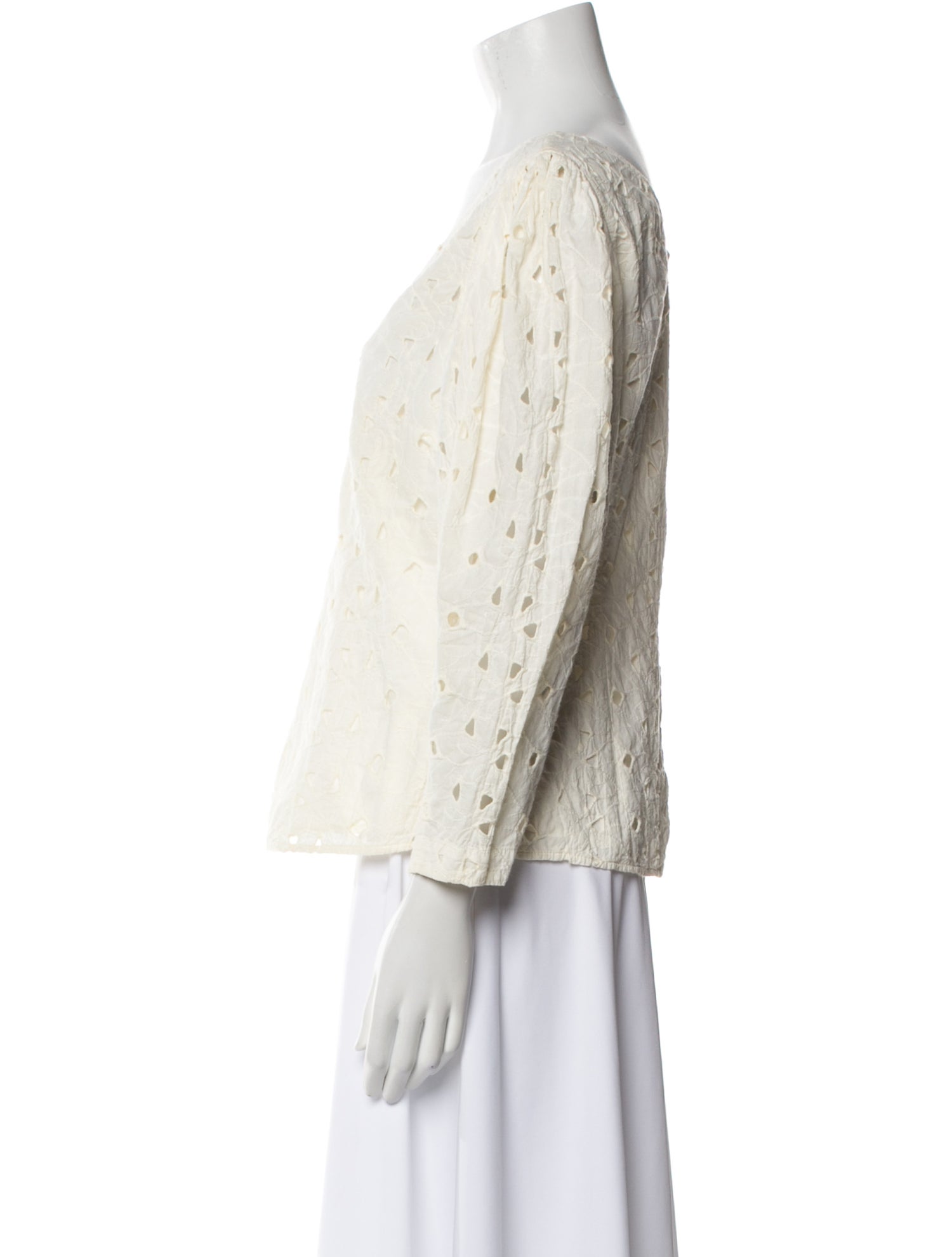 La Vie Rebecca Taylor V-Neck Three-Quarter Sleeve Blouse