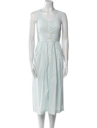 La Vie Rebecca Taylor Scoop Neck Midi Length Dress