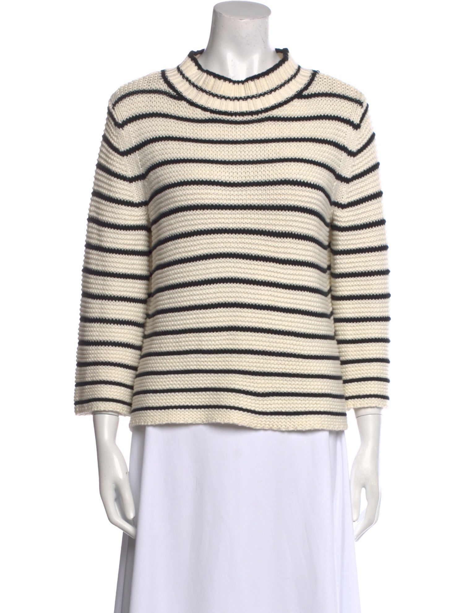 La Vie Rebecca Taylor Striped Turtleneck Sweater
