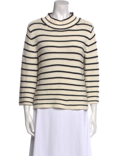La Vie Rebecca Taylor Striped Turtleneck Sweater