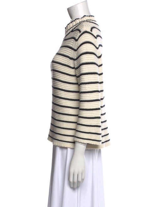La Vie Rebecca Taylor Striped Turtleneck Sweater