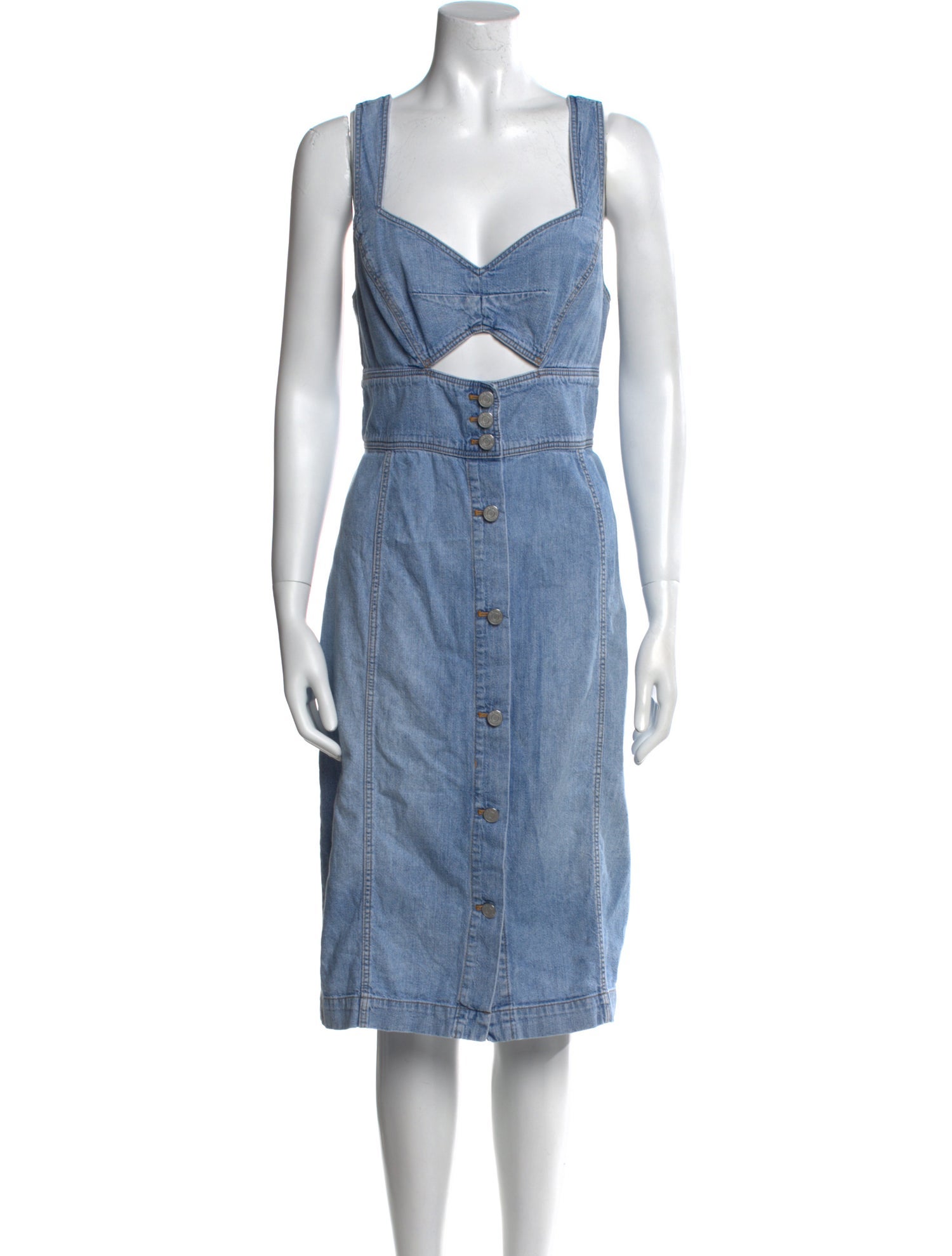 La Vie Rebecca Taylor Square Neckline Knee-Length Dress