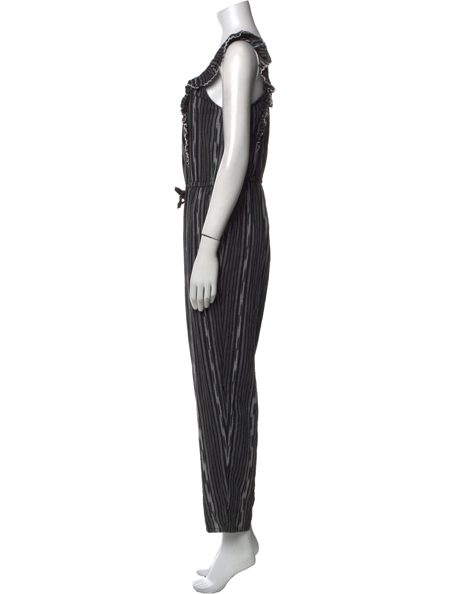 La Vie Rebecca Taylor Striped Scoop Neck Jumpsuit