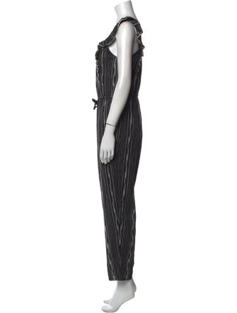 La Vie Rebecca Taylor Striped Scoop Neck Jumpsuit