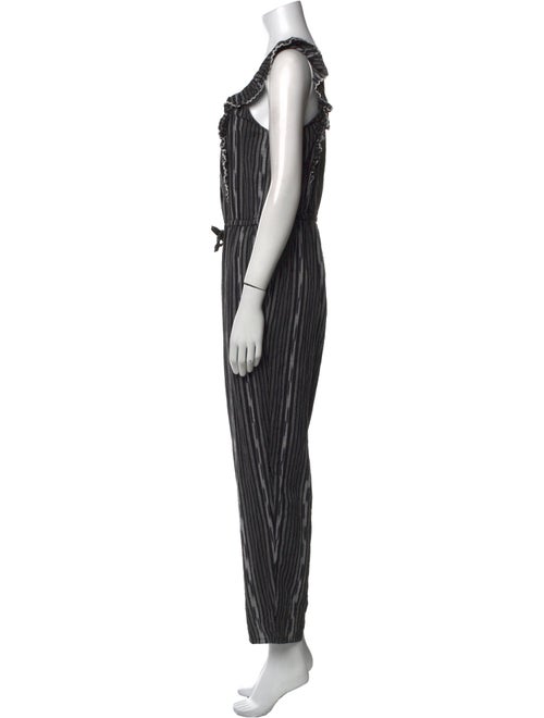 La Vie Rebecca Taylor Striped Scoop Neck Jumpsuit