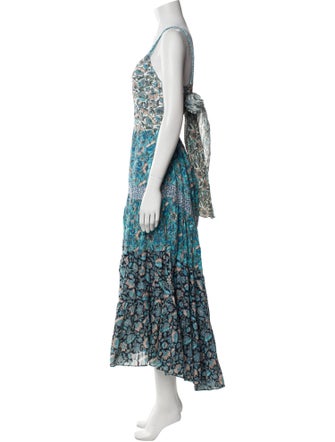 La Vie Rebecca Taylor Floral Print Long Dress