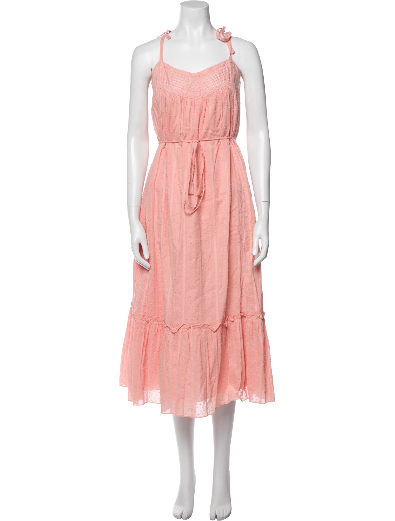 La Vie Rebecca Taylor Square Neckline Midi Length Dress