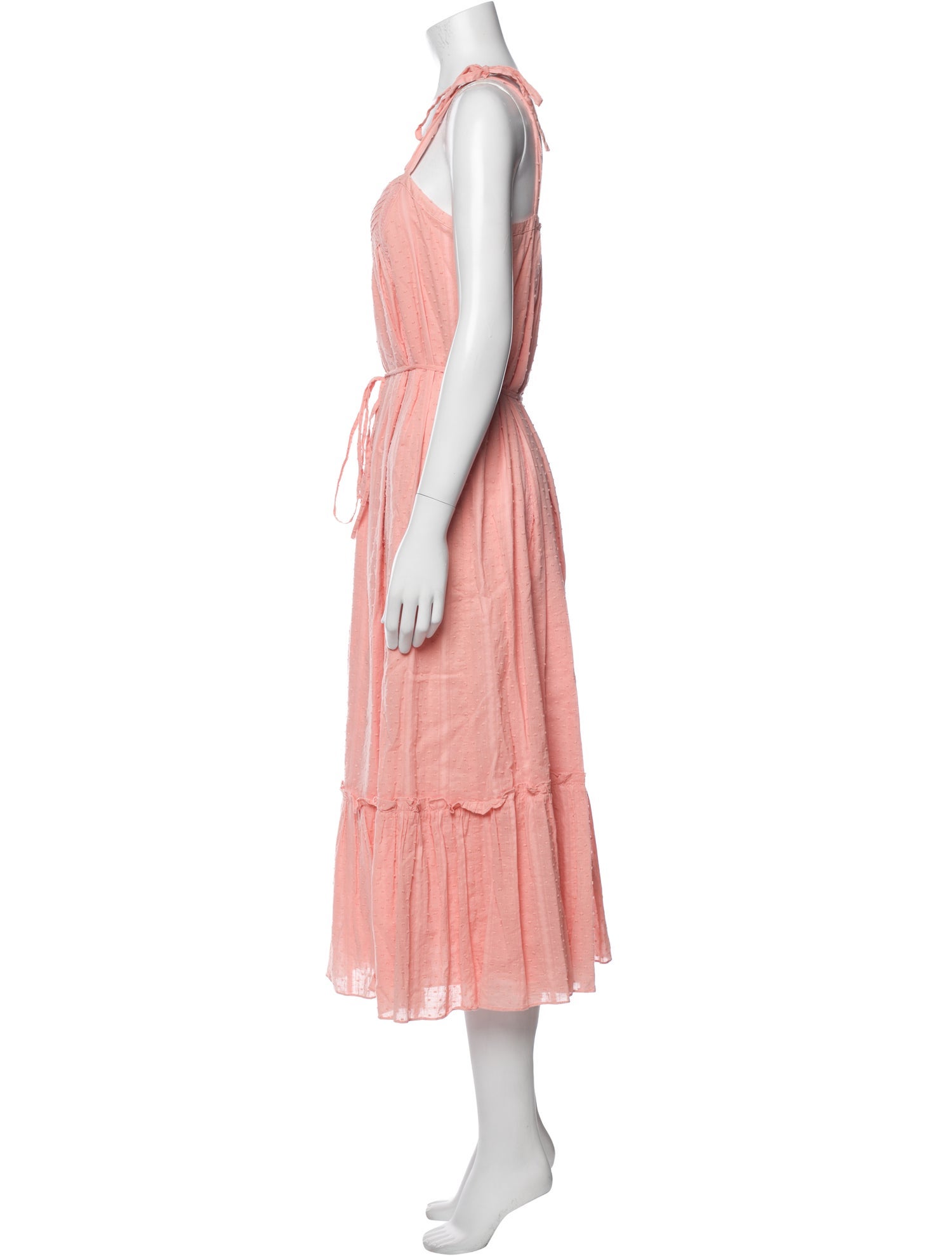 La Vie Rebecca Taylor Square Neckline Midi Length Dress