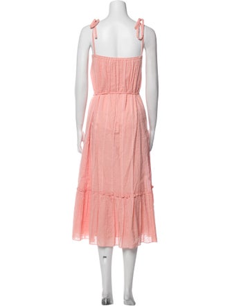 La Vie Rebecca Taylor Square Neckline Midi Length Dress