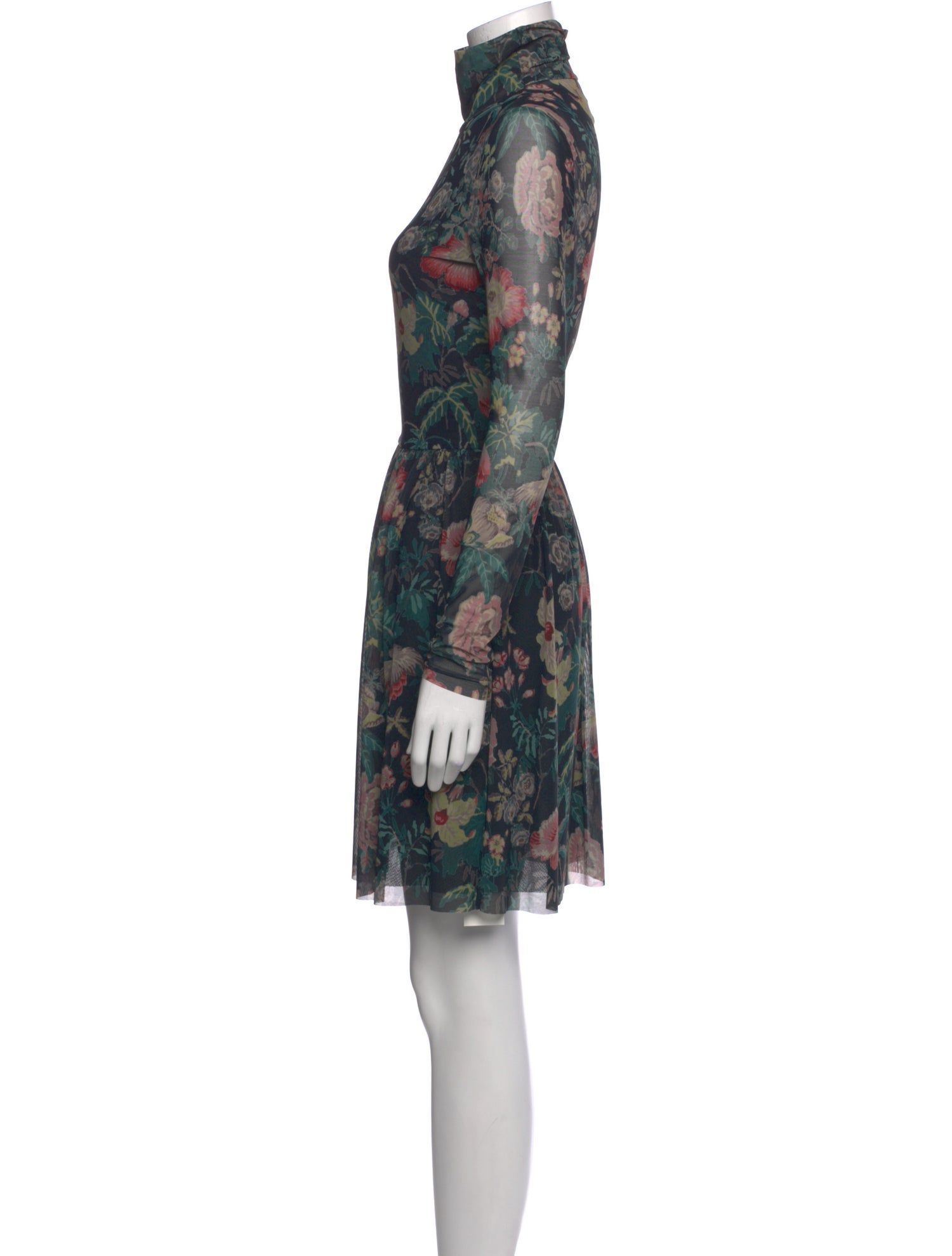 La Vie Rebecca Taylor Floral Print Mini Dress