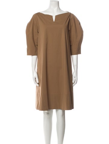 Les Copains Dresses Bateau Neckline Knee-Length Dress Us10, It46 | L