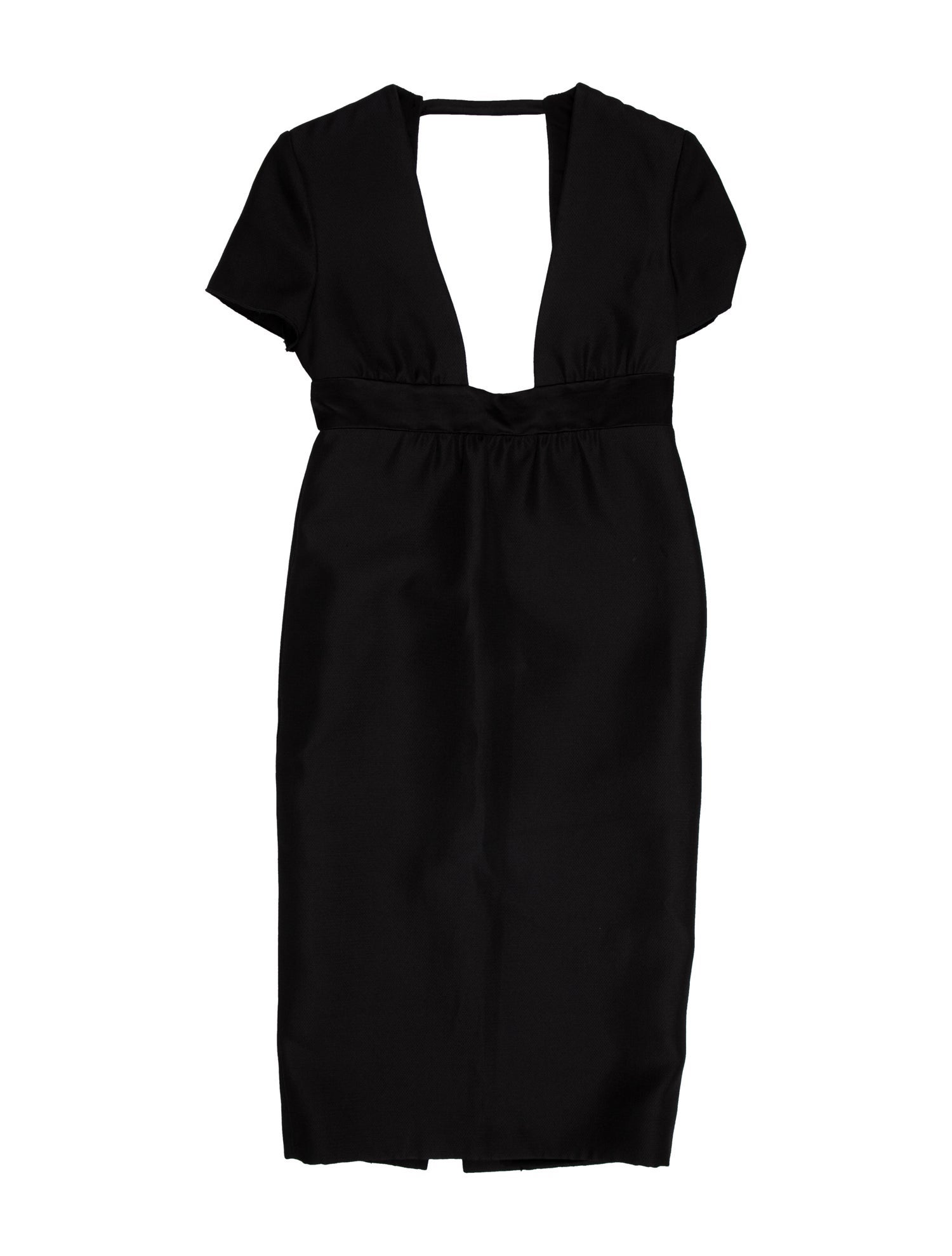 Les Copains Plunge Neckline Midi Length Dress