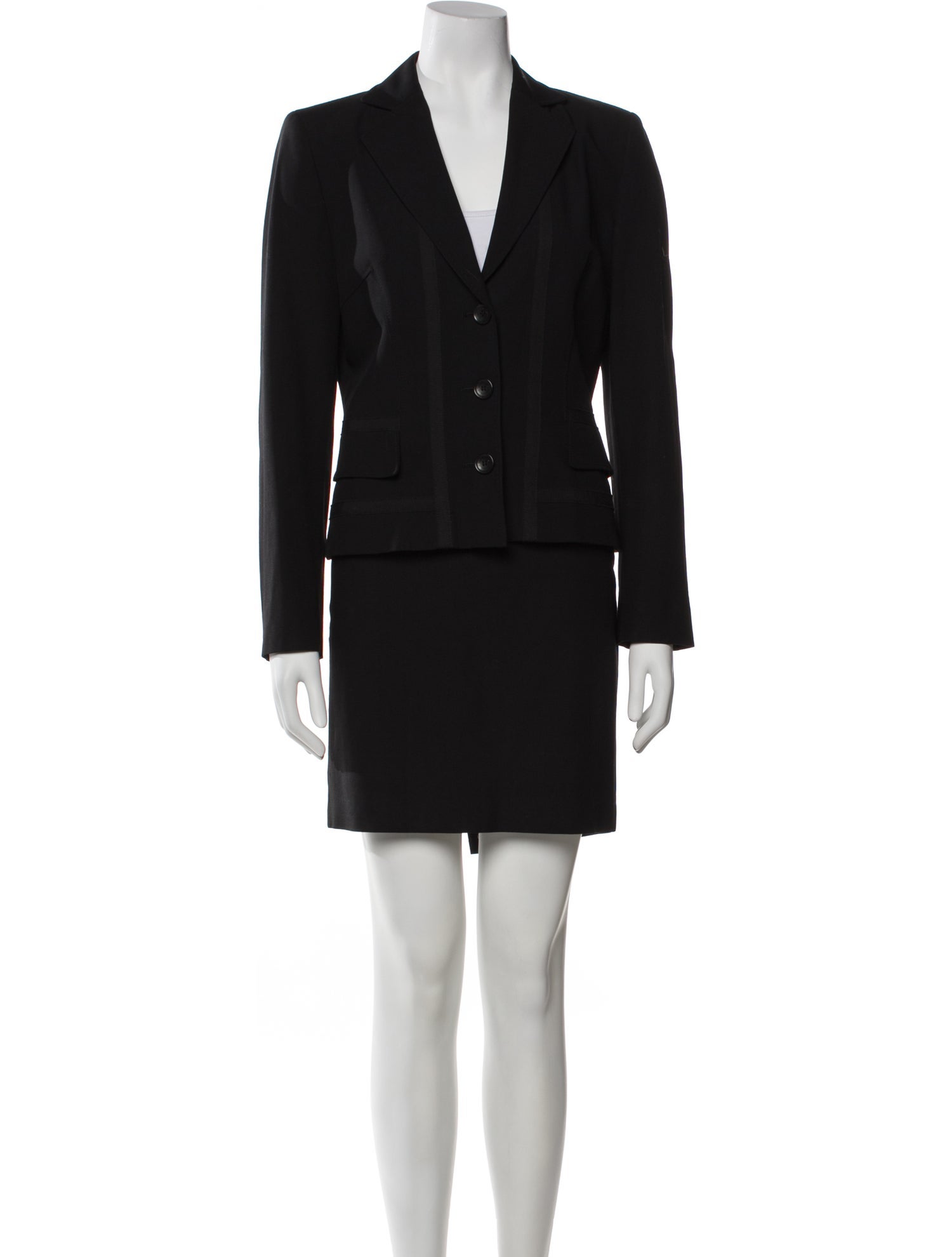 Les Copains Striped Skirt Suit