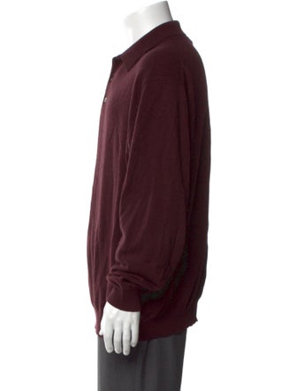 Les Copains Collar Long Sleeve Polo Sweater