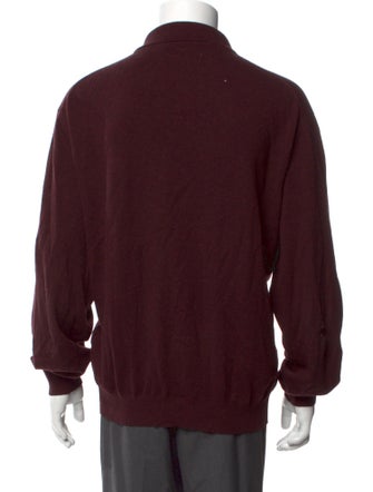 Les Copains Collar Long Sleeve Polo Sweater