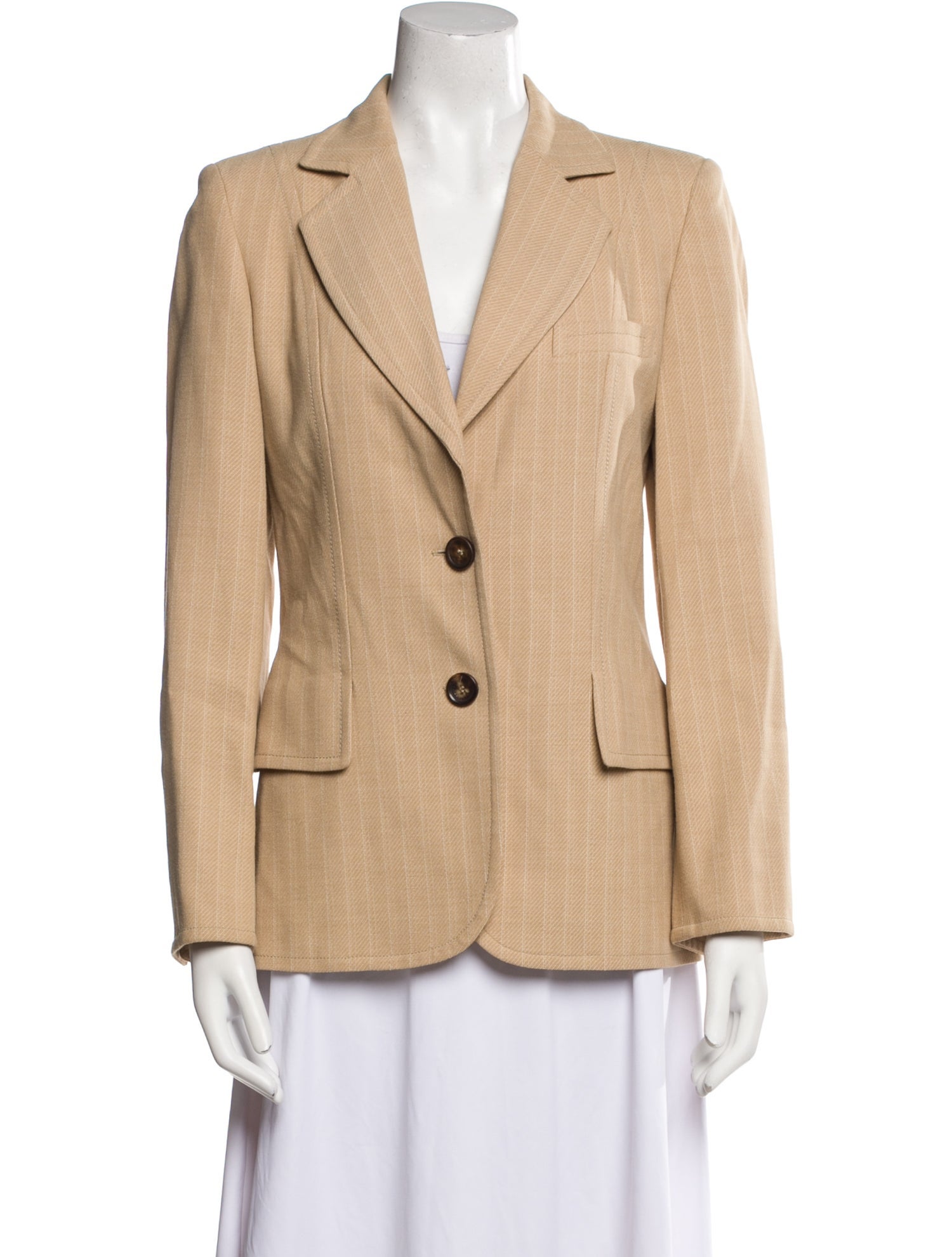 Les Copains Virgin Wool Striped Blazer