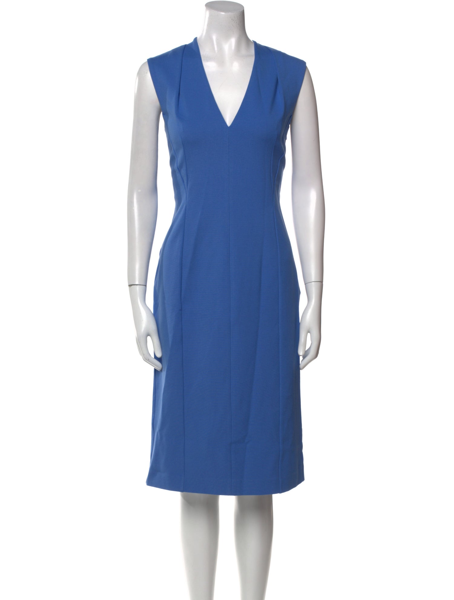 Les Copains V-Neck Midi Length Dress