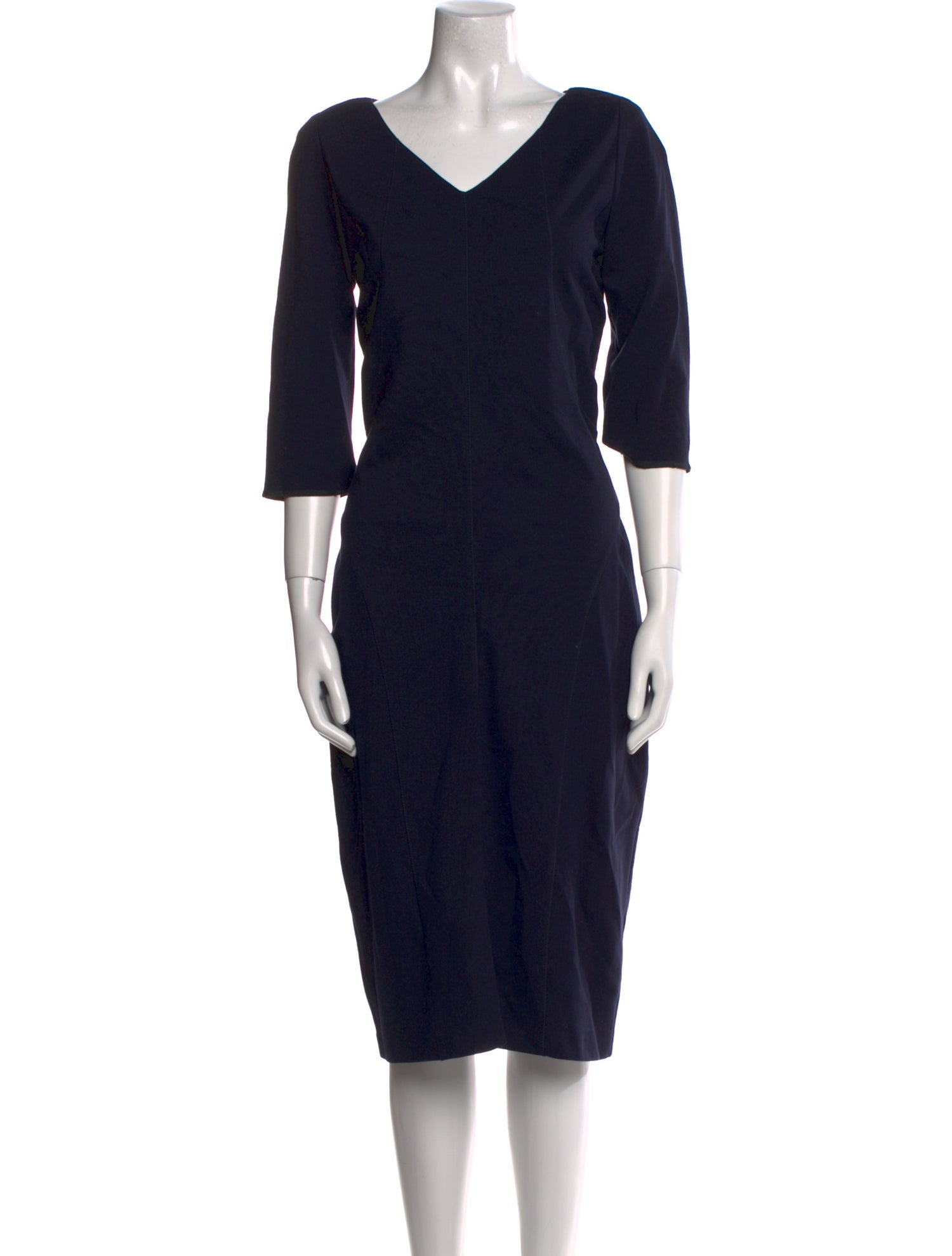 Les Copains Virgin Wool Midi Length Dress