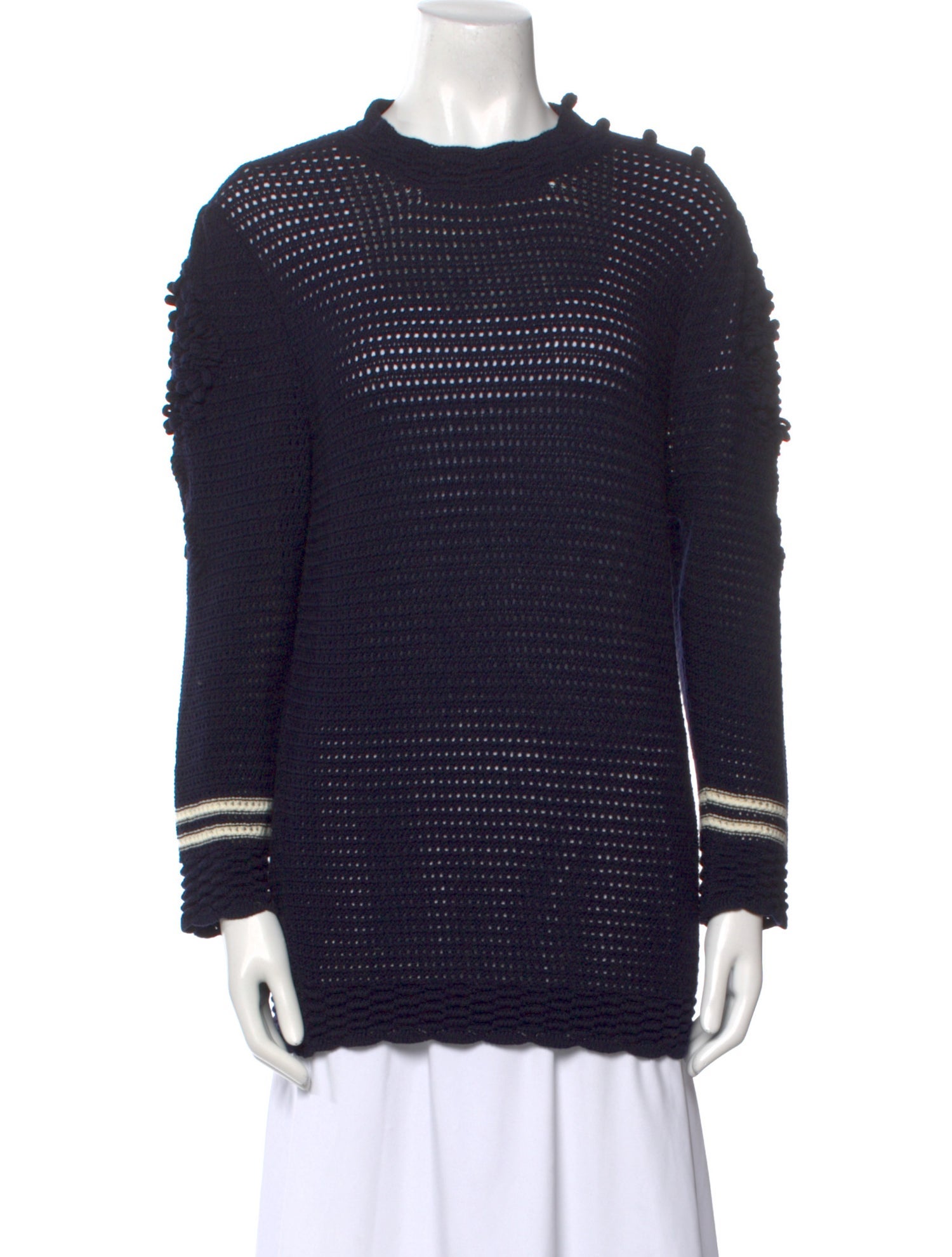 Les Copains Virgin Wool Striped Sweater w/ Tags