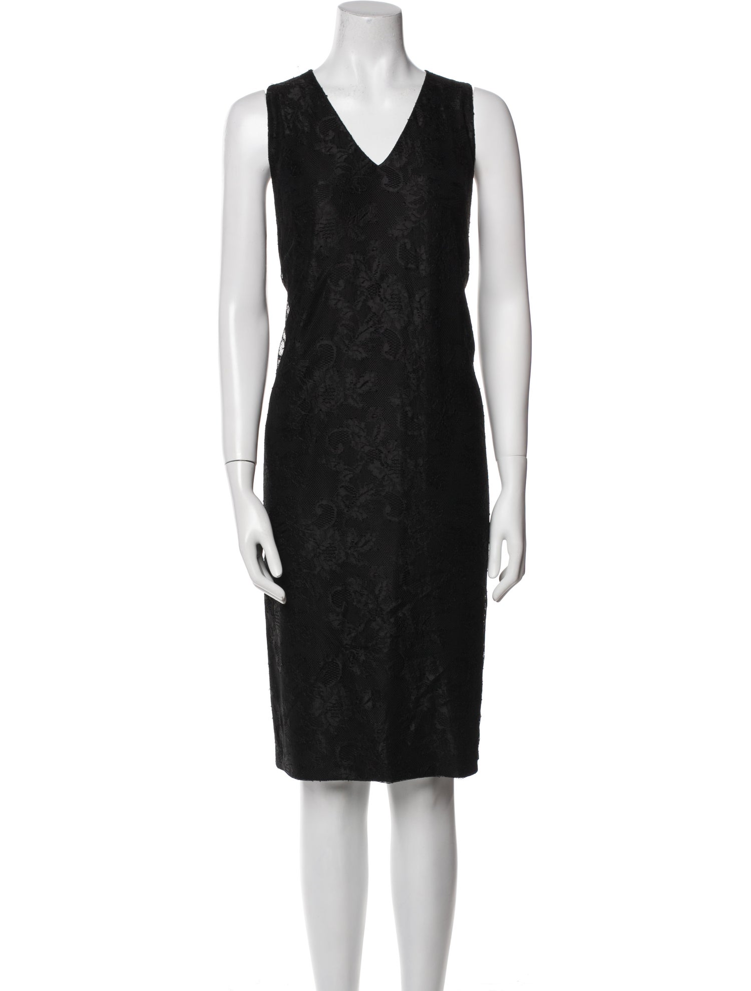 Les Copains V-Neck Midi Length Dress