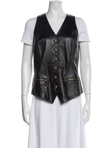 Les Copains Jackets Leather Vest Us6, It42 | M