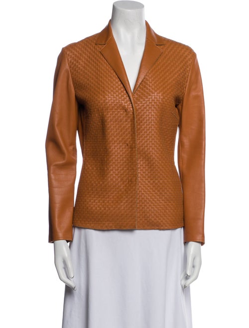 Les Copains Leather Printed Blazer