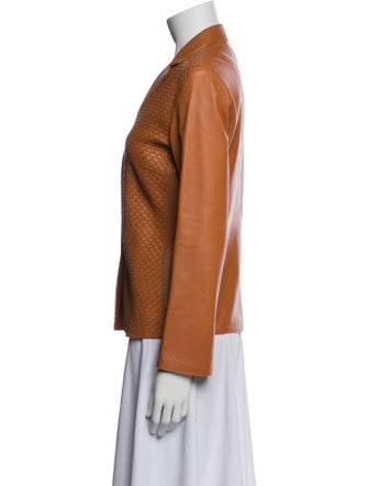 Les Copains Leather Printed Blazer