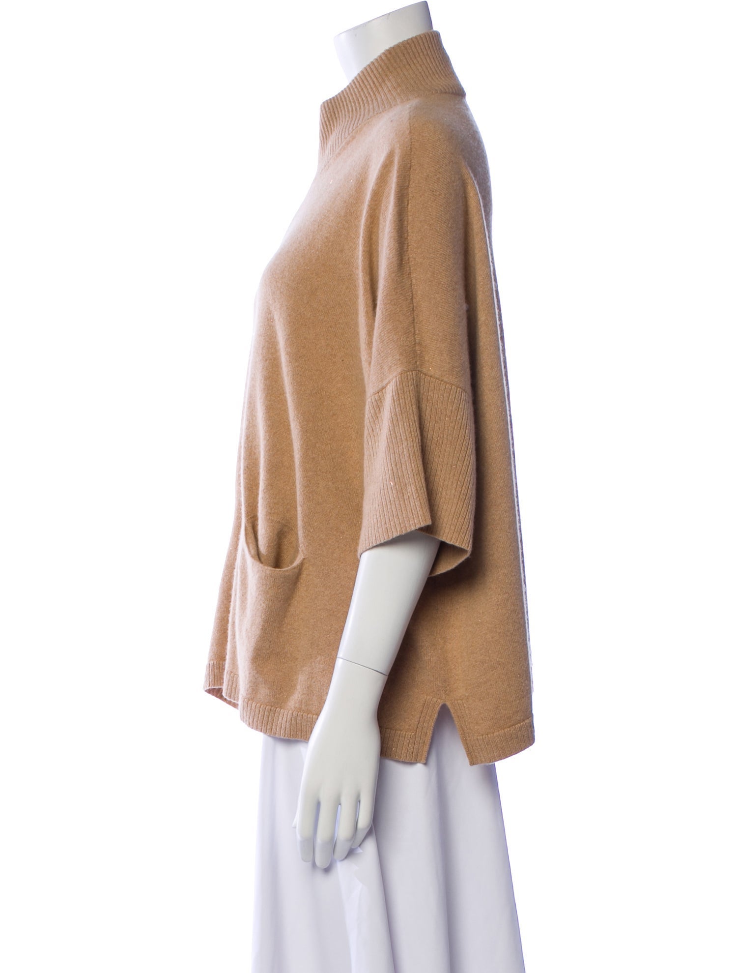 Les Copains Cashmere Mock Neck Sweater